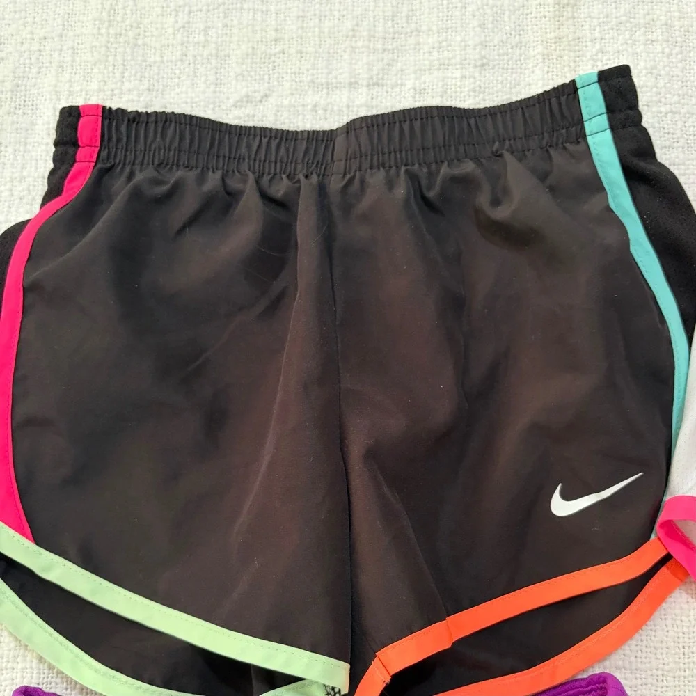 Nike Girls Dri-FIT Tempo Running Shorts Bundle Size 5 4-5 Years Lot of 4 Multi